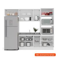 Cozinha Compacta Sem Tampo com Rodapé Amara 8 Portas 4 Gavetas Branca - 2