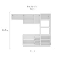 Cozinha Compacta Sem Tampo com Rodapé Amara 8 Portas 4 Gavetas Branca - 3