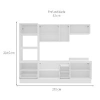 Cozinha Compacta Sem Tampo com Rodapé Amara 10 Portas 4 Gavetas Verde e Branca - 3