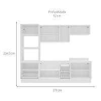 Cozinha Compacta Sem Tampo com Rodapé Amara 10 Portas 4 Gavetas Branca - 3