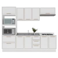 Cozinha Compacta Sem Tampo com Rodapé Amara 10 Portas 4 Gavetas Branca - 6