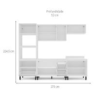 Cozinha Compacta Sem Tampo Amara 10 Portas 4 Gavetas Verde e Branca - 3