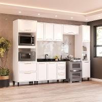 Cozinha Compacta Sem Tampo com Paneleiro Amara 10 Portas 4 Gavetas Branca - 1