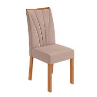 Conjunto com 4 Cadeiras Apogeu Suede Creme e Amêndoa - 2