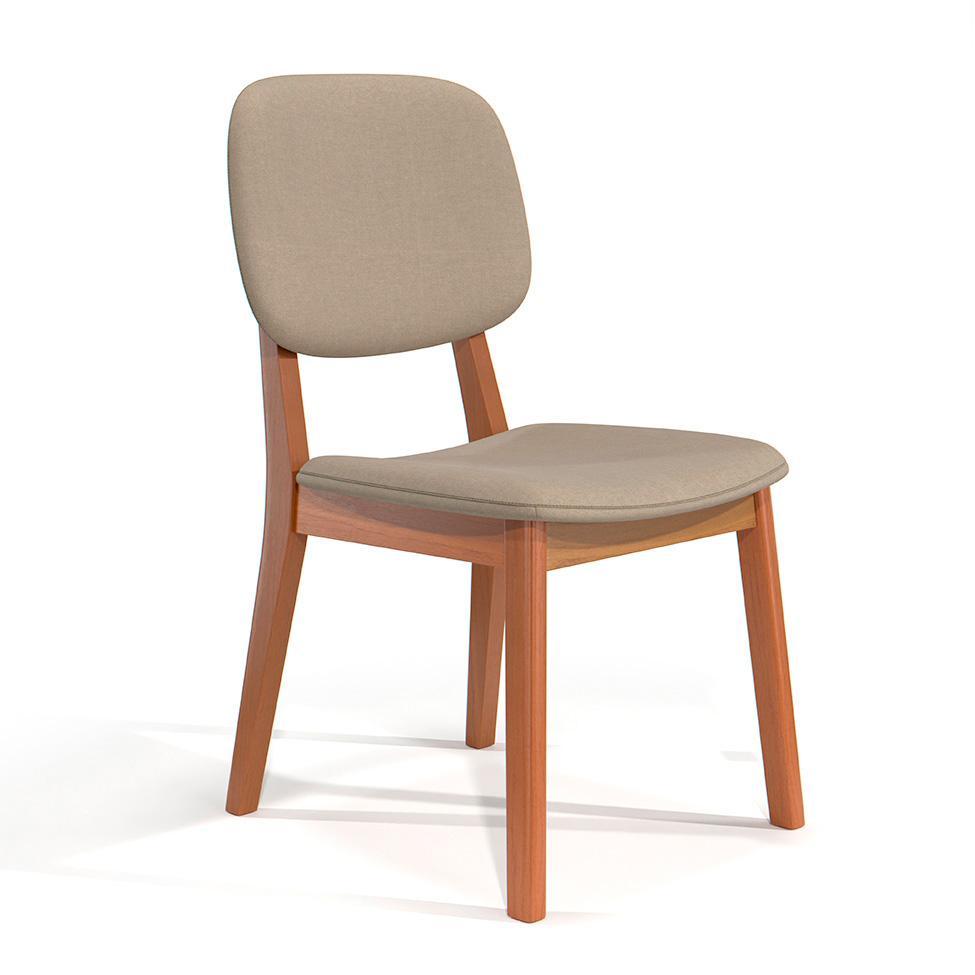 Conjunto de Mesa Retangular com Tampo de Vidro Off White e 6 Cadeiras Detroit Linho Areia e Nature - 5