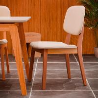 Conjunto de Mesa Retangular com Tampo de Vidro Off White e 6 Cadeiras Detroit Linho Areia e Nature - 7