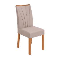 Conjunto com 4 Cadeiras Apogeu Bouclé Bege e Amêndoa - 2