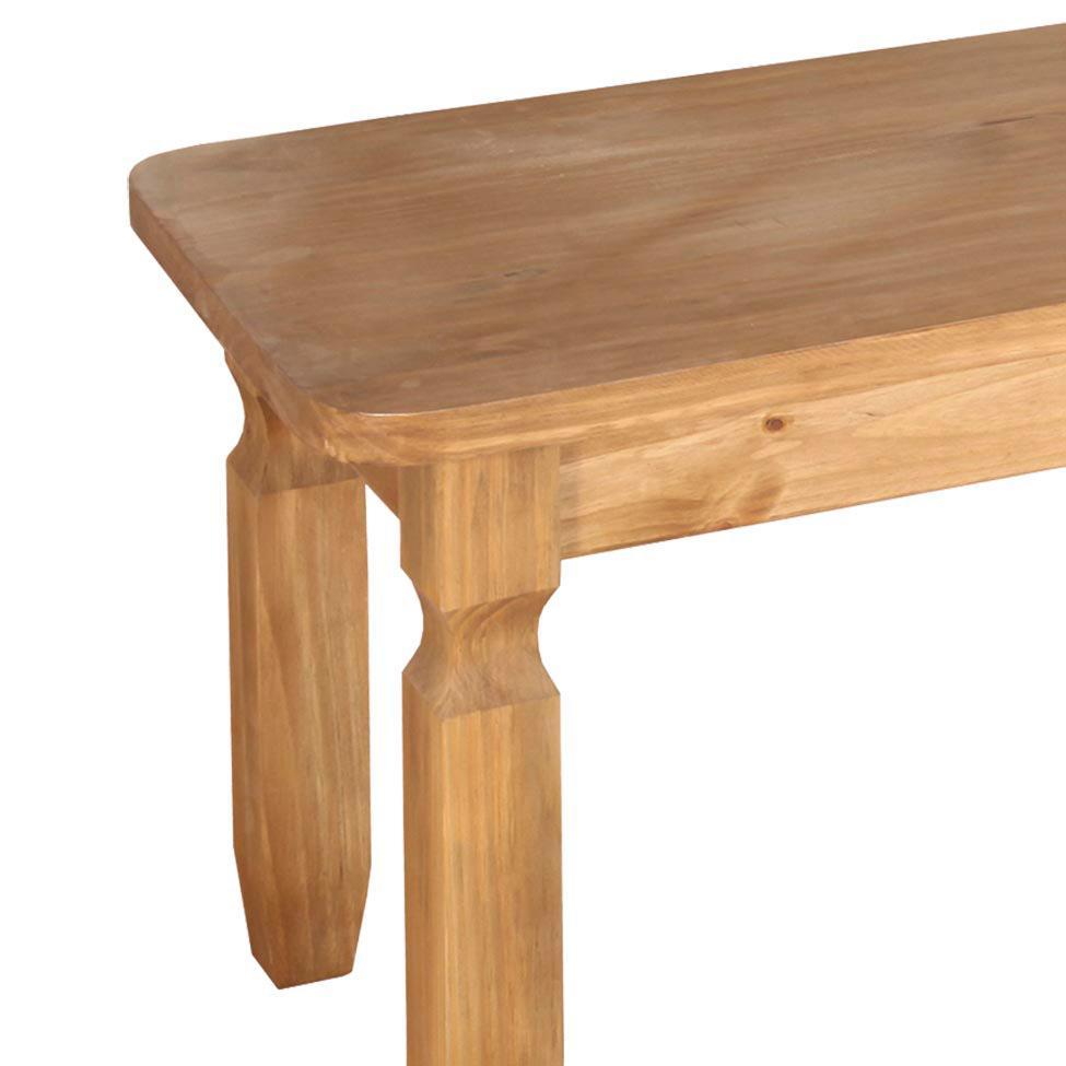 Conjunto de Mesa Retangular com Tampo de Madeira e 2 Bancos Corona Mel - 6