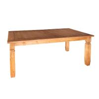 Conjunto de Mesa Retangular com Tampo de Madeira e 2 Bancos Corona Mel