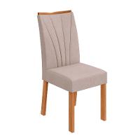 Conjunto com 6 Cadeiras Apogeu Bouclé Bege e Amêndoa - 2