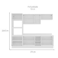 Cozinha Completa com Tampo e Rodapé Meena 10 Portas 4 Gavetas Branca - 3
