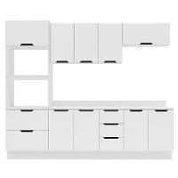 Cozinha Completa com Tampo e Rodapé Meena 10 Portas 4 Gavetas Branca - 5