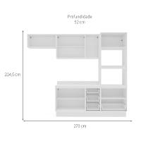 Cozinha Completa com Tampo e Rodapé Amara 8 Portas 4 Gavetas Verde e Branca - 3