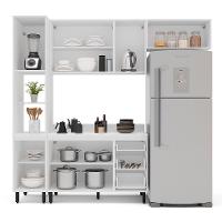 Cozinha Completa com Tampo Amara 8 Portas 3 Gavetas Verde e Branca - 8