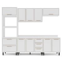 Cozinha Completa com Tampo Amara 10 Portas 4 Gavetas Branca - 5