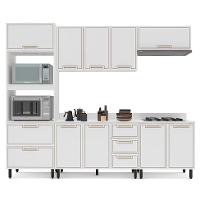 Cozinha Completa com Tampo Amara 10 Portas 4 Gavetas Branca - 6