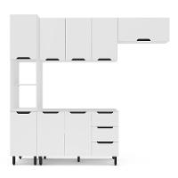 Cozinha Compacta Sem Tampo Meena 8 Portas 3 Gavetas Branca - 5