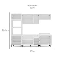 Cozinha Compacta Sem Tampo Meena 10 Portas 4 Gavetas Verde e Branca - 3