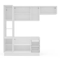 Cozinha Compacta Sem Tampo com Rodapé Amara 8 Portas 3 Gavetas Branca - 7