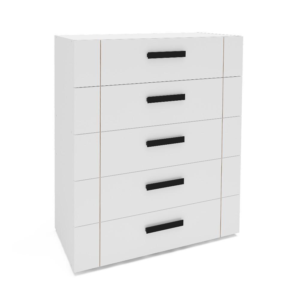 Cômoda Lisboa 5 Gavetas Branca - 1