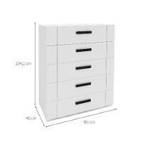 Cômoda Lisboa 5 Gavetas Branca - 3