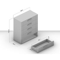 Cômoda Lisboa 5 Gavetas Branca - 5