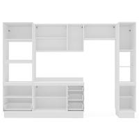 Cozinha Completa com Tampo, Rodapé e Paneleiro Amara 10 Portas 4 Gavetas Creme e Branca - 7