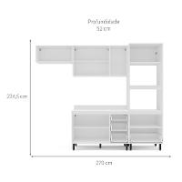 Cozinha Completa com Tampo Meena 8 Portas 4 Gavetas Branca - 3