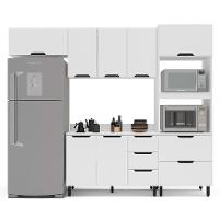 Cozinha Completa com Tampo Meena 8 Portas 4 Gavetas Branca - 6