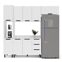 Cozinha Completa com Tampo Meena 8 Portas 3 Gavetas Branca - 6