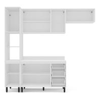 Cozinha Completa com Tampo Meena 8 Portas 3 Gavetas Branca - 7