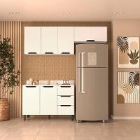 Cozinha Completa com Tampo Meena 6 Portas 3 Gavetas Branca - 1