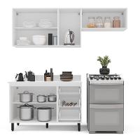 Cozinha Completa com Tampo Meena 6 Portas 3 Gavetas Azul e Branca - 8