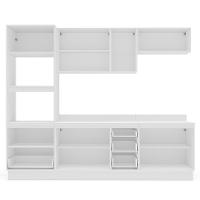 Cozinha Completa com Tampo e Rodapé Meena 10 Portas 4 Gavetas Verde e Branca - 7