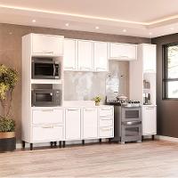 Cozinha Completa com Tampo e Paneleiro Amara 10 Portas 4 Gavetas Branca - 1