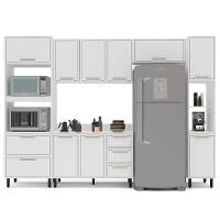 Cozinha Completa com Tampo e Paneleiro Amara 10 Portas 4 Gavetas Branca - 6