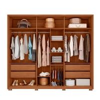 Guarda-Roupa Casal com Espelho Apollo Ripado 6 Portas 4 Gavetas Freijó e Off White - 2