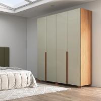 Guarda-Roupa Casal Afrodite 100% MDF 4 Portas 2 Gavetas Off White e Freijó