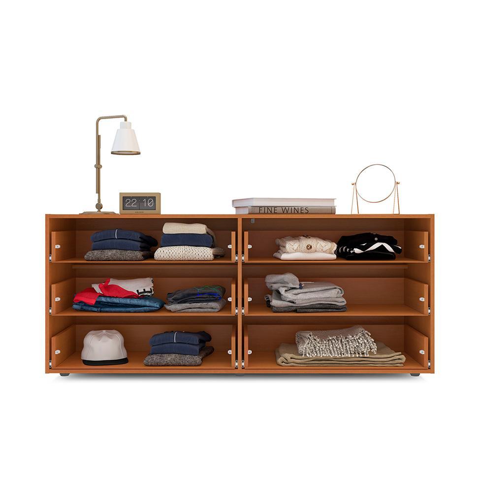 Cômoda Valência 6 Gavetas Verde e Freijó - 2