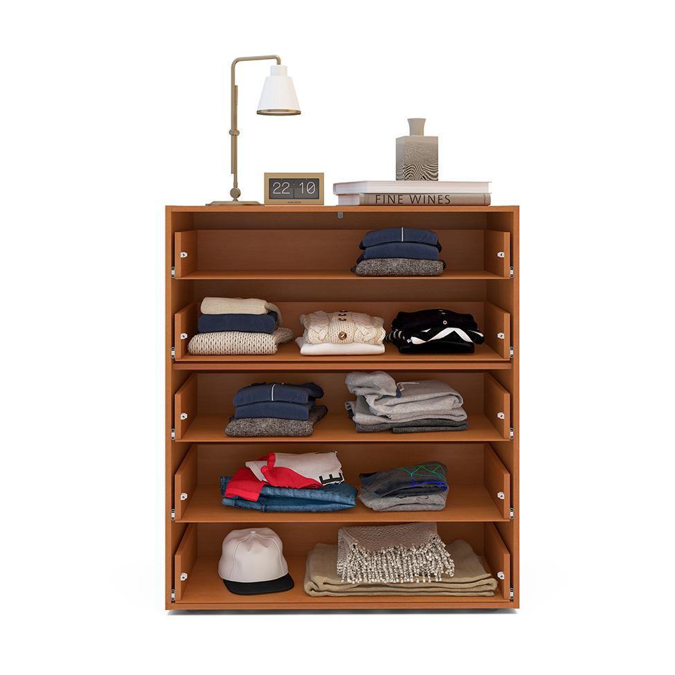 Cômoda Valência 5 Gavetas Azul e Freijó - 2