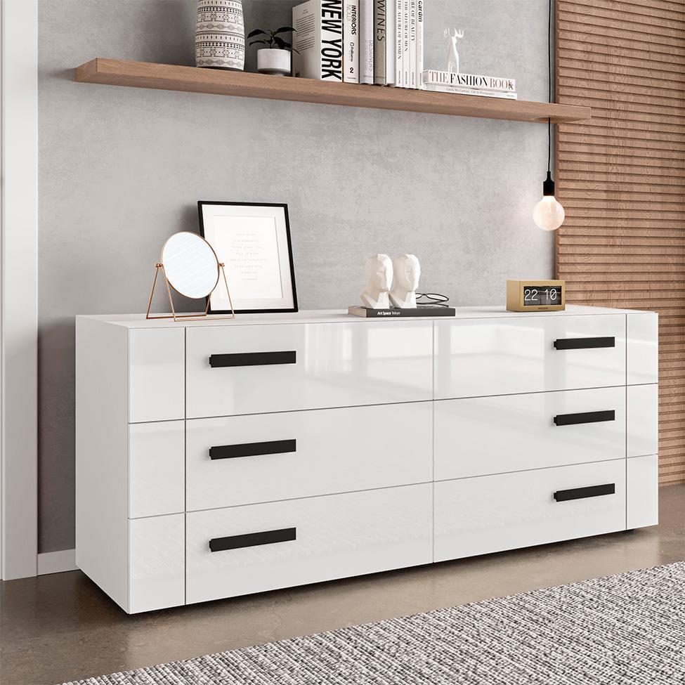 Cômoda Lisboa 6 Gavetas Branca - 4