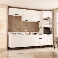 Cozinha Completa com Tampo Meena 10 Portas 4 Gavetas Branca - 1