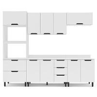 Cozinha Completa com Tampo Meena 10 Portas 4 Gavetas Branca - 5