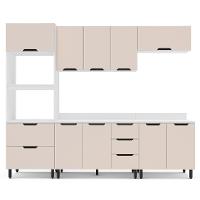 Cozinha Completa com Tampo Meena 10 Portas 4 Gavetas Creme e Branca - 5