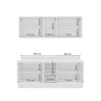 Cozinha Completa com Tampo e Rodapé Meena 9 Portas 3 Gavetas Azul e Branca