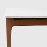 Mesa de Jantar Retangular com Tampo de Vidro Off White Addar Natural 135 cm - 5