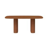 Mesa de Jantar Retangular com Tampo de MDF Off White Lintz Caramelo e Canela 184 cm - 2