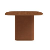 Mesa de Jantar Retangular com Tampo de MDF Off White Lintz Caramelo e Canela 184 cm