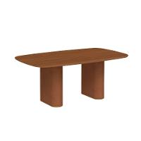 Mesa de Jantar Retangular com Tampo de MDF Off White Lintz Caramelo e Canela 184 cm - 5