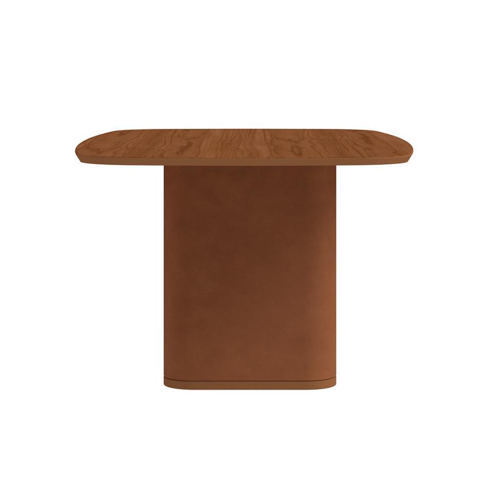 Mesa de Jantar Retangular com Tampo de MDF Off White Lintz Caramelo e Canela 219 cm - 4